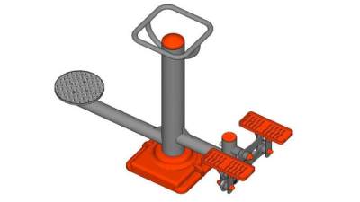 户外公用健身器材SU模型下载_sketchup草图大师SKP模型