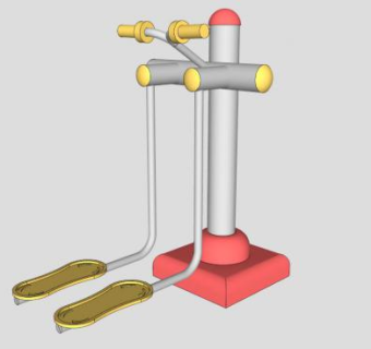 剪刀运动设备SU模型下载_sketchup草图大师SKP模型