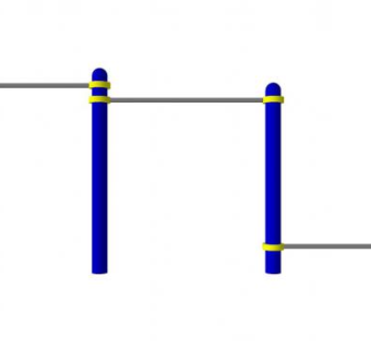 三层叠单杠SU模型下载_sketchup草图大师SKP模型