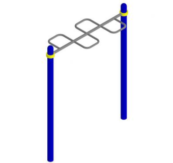 蛇单杠器材SU模型下载_sketchup草图大师SKP模型