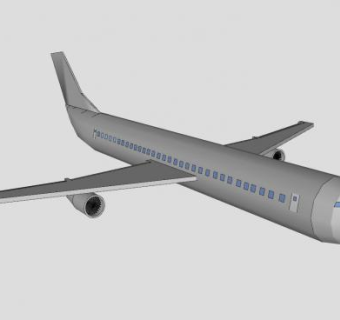 支线航空客机SU模型下载_sketchup草图大师SKP模型