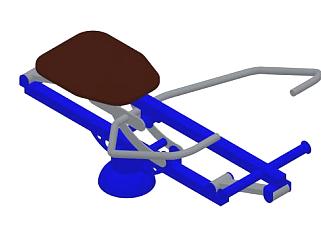 划船机器材SU模型下载_sketchup草图大师SKP模型