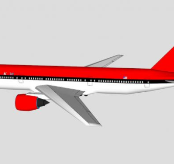 美国KM航空客机SU模型下载_sketchup草图大师SKP模型