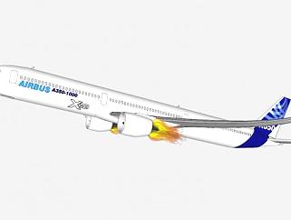 空中客车A350客机SU模型下载_sketchup草图大师SKP模型