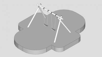 白色运动器材SU模型下载_sketchup草图大师SKP模型