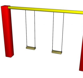 公用秋千器材SU模型下载_sketchup草图大师SKP模型
