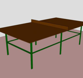 体育乒乓球桌SU模型下载_sketchup草图大师SKP模型
