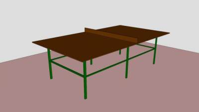 体育乒乓球桌SU模型下载_sketchup草图大师SKP模型