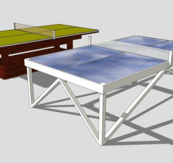 体育乒乓球桌台SU模型下载_sketchup草图大师SKP模型