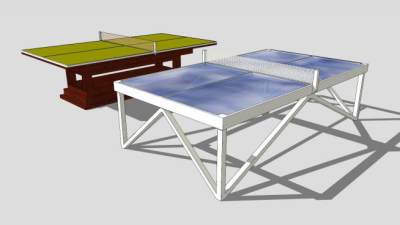 体育乒乓球桌台SU模型下载_sketchup草图大师SKP模型
