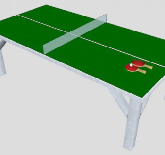 乒乓球台SU模型下载_sketchup草图大师SKP模型