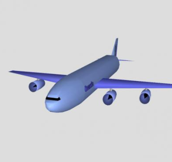 海洋航空客机SU模型下载_sketchup草图大师SKP模型