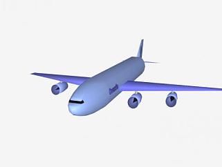 海洋航空客机SU模型下载_sketchup草图大师SKP模型