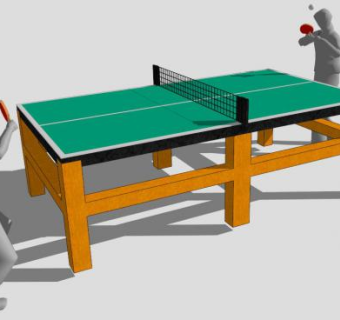 桌球乒乓球SU模型下载_sketchup草图大师SKP模型