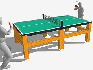 桌球乒乓球SU模型下载_sketchup草图大师SKP模型