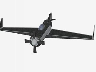 平直翼飞机SU模型下载_sketchup草图大师SKP模型