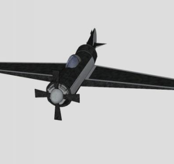 平直翼飞机SU模型下载_sketchup草图大师SKP模型