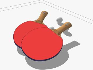 乒乓球拍SU模型下载_sketchup草图大师SKP模型