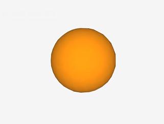 橙色乒乓球SU模型下载_sketchup草图大师SKP模型