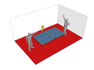 <em>乒乓球</em>室SU模型下载_sketchup草图大师SKP模型
