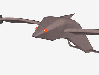 海豚滑翔飞机SU模型下载_sketchup草图大师SKP模型