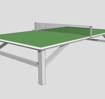 桌上乒乓球SU模型下载_sketchup草图大师SKP模型