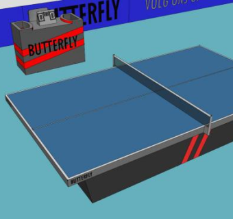 乒乓球法院SU模型下载_sketchup草图大师SKP模型