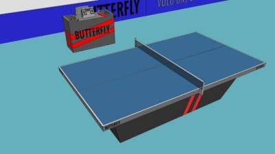 乒乓球法院SU模型下载_sketchup草图大师SKP模型