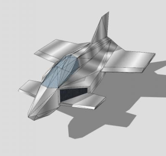 航空飞行器SU模型下载_sketchup草图大师SKP模型