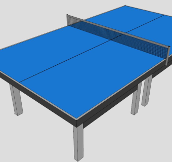 体育用品乒乓球桌SU模型下载_sketchup草图大师SKP模型