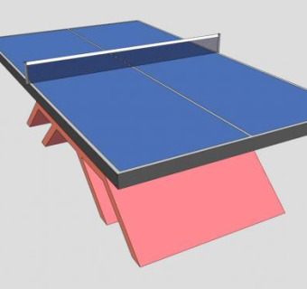 运动乒乓球桌台SU模型下载_sketchup草图大师SKP模型