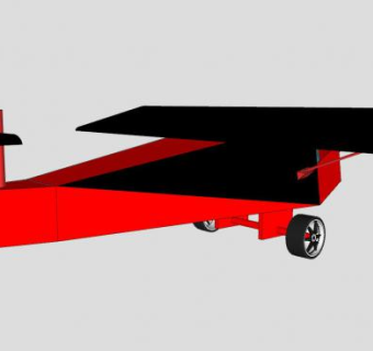 平直翼螺旋桨飞机SU模型下载_sketchup草图大师SKP模型
