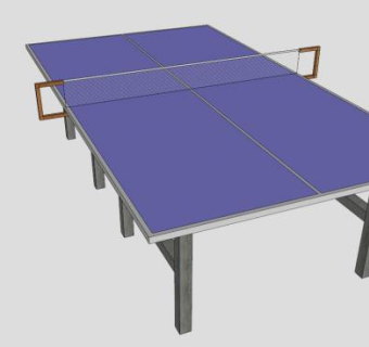 体育运动乒乓球桌SU模型下载_sketchup草图大师SKP模型
