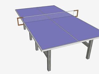 体育运动乒乓球桌SU模型下载_sketchup草图大师SKP模型