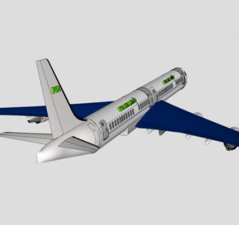 PIA航空客机SU模型下载_sketchup草图大师SKP模型