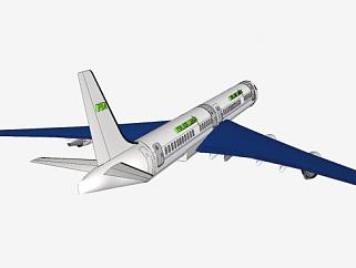 PIA航空客机SU模型下载_sketchup草图大师SKP模型