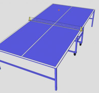 乒乓球运动台SU模型下载_sketchup草图大师SKP模型