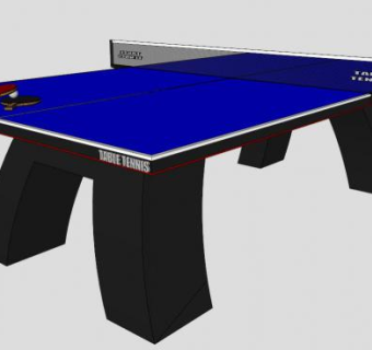 罕见乒乓球台SU模型下载_sketchup草图大师SKP模型