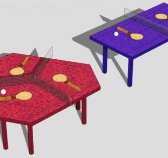 乒乓球场所SU模型下载_sketchup草图大师SKP模型