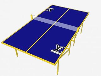<em>专业</em>乒乓球桌网球SU模型下载_sketchup草图大师SKP模型