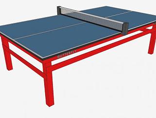 标准乒乓球台SU模型下载_sketchup草图大师SKP模型
