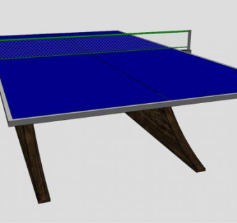 标准乒乓球桌台SU模型下载_sketchup草图大师SKP模型