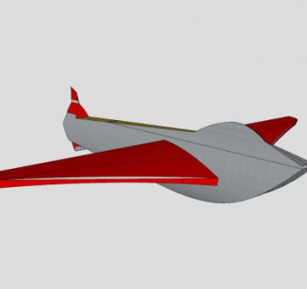 三角翼飞机模架SU模型下载_sketchup草图大师SKP模型