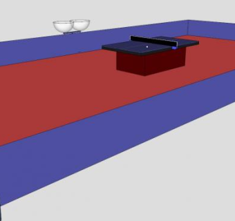乒乓球桌场所SU模型下载_sketchup草图大师SKP模型