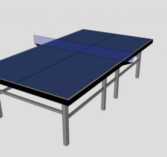 乒乓球桌专业场所SU模型下载_sketchup草图大师SKP模型