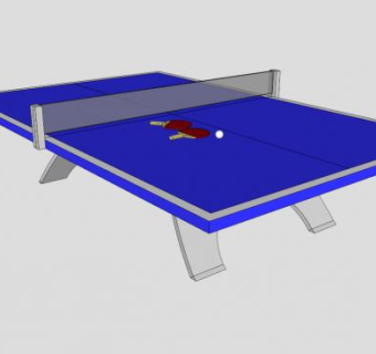 乒乓球桌场地SU模型下载_sketchup草图大师SKP模型