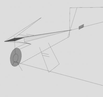 飞机线条草图SU模型下载_sketchup草图大师SKP模型