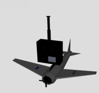 遥控螺旋桨飞机SU模型下载_sketchup草图大师SKP模型