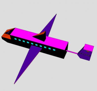 鱼型航空飞机SU模型下载_sketchup草图大师SKP模型