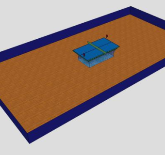 乒乓球专业桌台SU模型下载_sketchup草图大师SKP模型